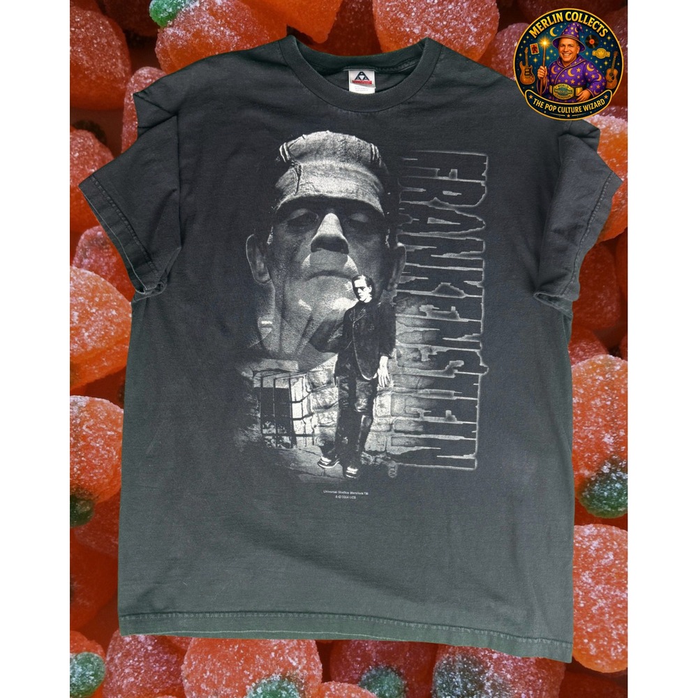 Vintage 2004 Universal Monsters Frankenstein T Shirt XL Horror Movie Y2K Alstyle